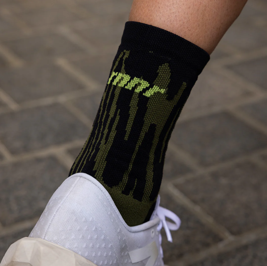 RNNR Crew Sock Drippy Cheetah
